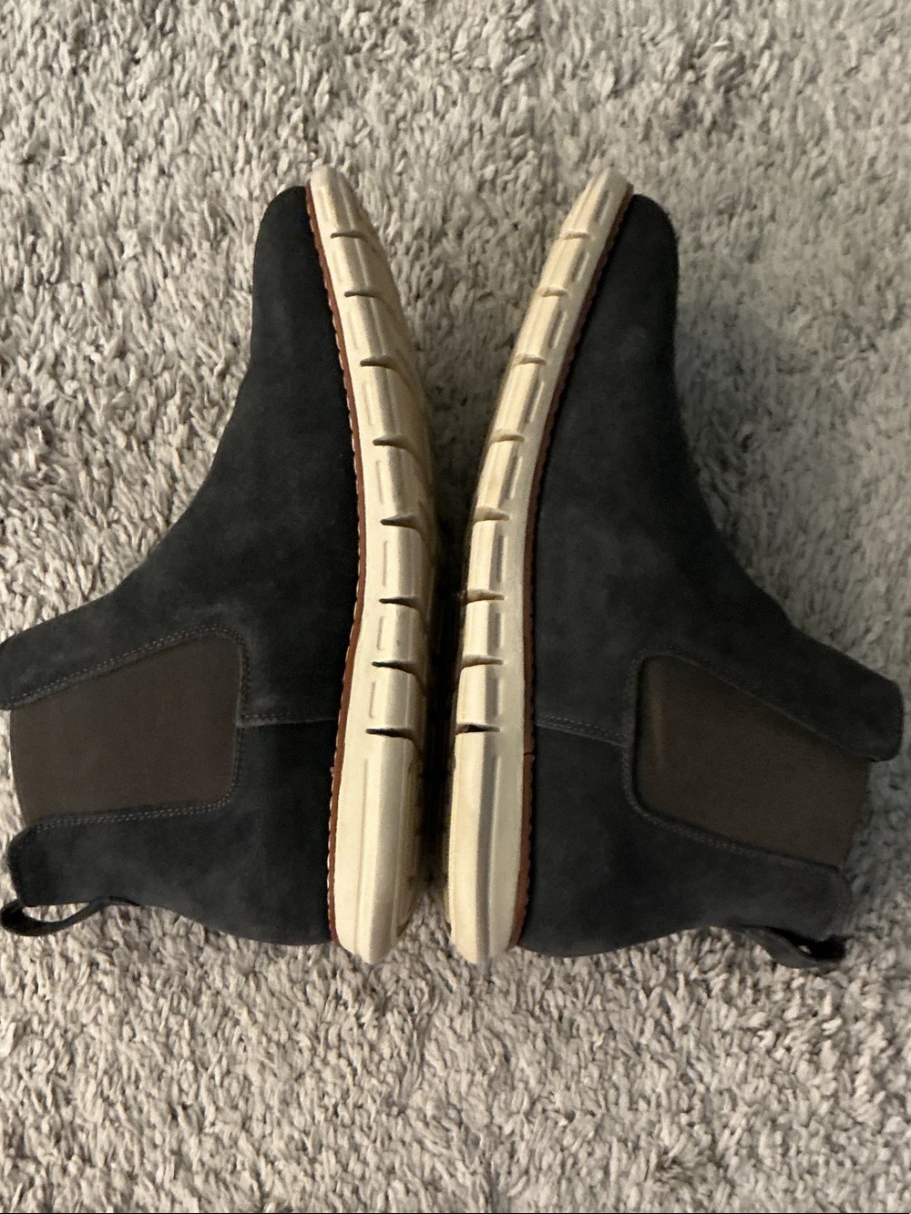 Bruno Marc Suede Chukka Boots grey size 9. Business casual preppy tennis prep - Picture 4 of 9